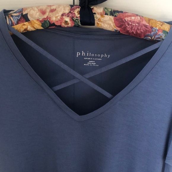 T shirt with cris cross on front. New!! - Picture 1 of 10